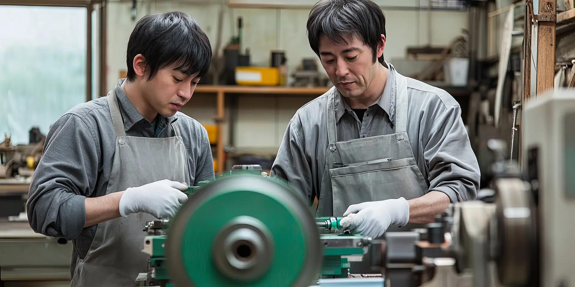 常勝銘版工廠作業實況——師傅專注於金屬加工工序